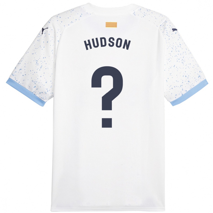 キッズフットボールハドソン#0白アウェイシャツ2023/24ジャージーユニフォーム