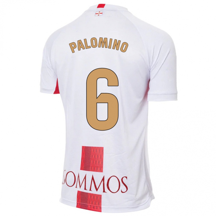 キッズフットボールヨランダ・パロミノ#6白アウェイシャツ2023/24ジャージーユニフォーム