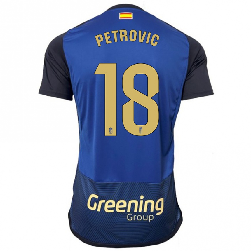 キッズフットボールニェゴシュ・ペトロヴィッチ#18ネイビーアウェイシャツ2023/24ジャージーユニフォーム