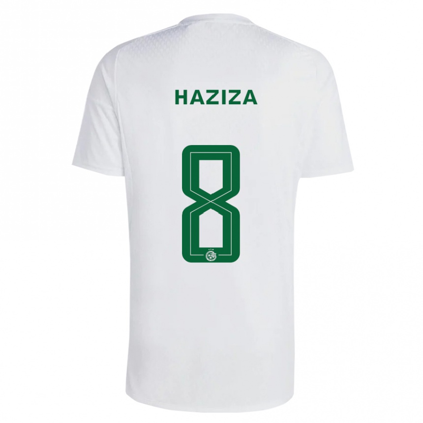 キッズフットボールドレヴ・ハツィザ#8緑青アウェイシャツ2023/24ジャージーユニフォーム