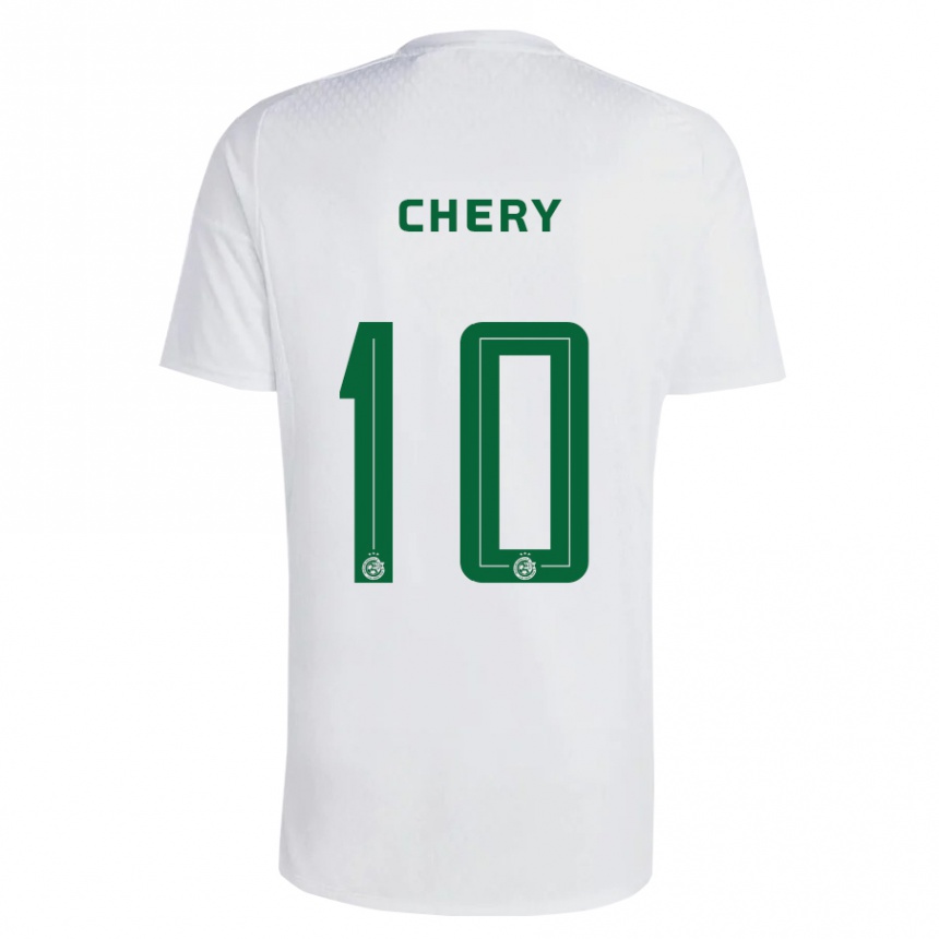 キッズフットボールチャロン・チェリー#10緑青アウェイシャツ2023/24ジャージーユニフォーム