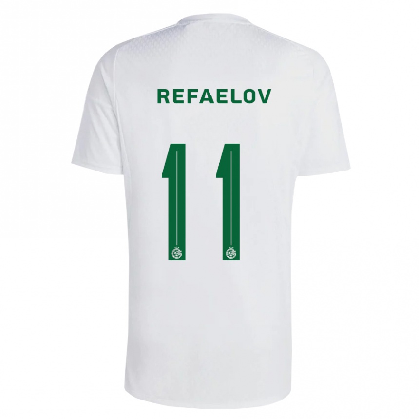 キッズフットボールリオル・ラファエロフ#11緑青アウェイシャツ2023/24ジャージーユニフォーム