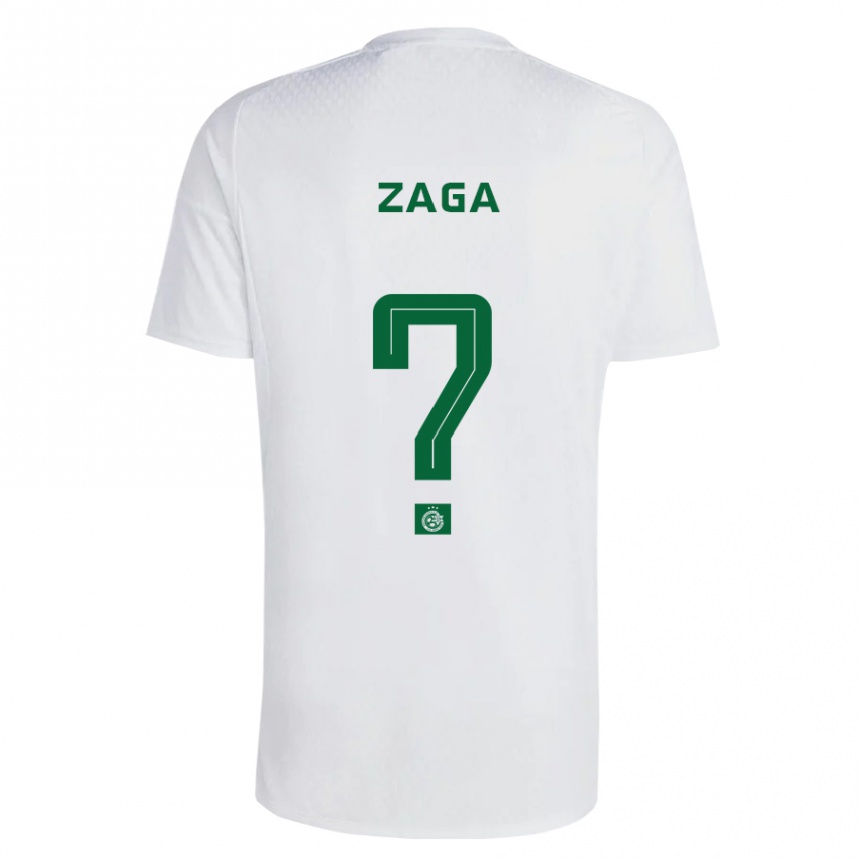 キッズフットボールベンジャミン・ザガ#0緑青アウェイシャツ2023/24ジャージーユニフォーム