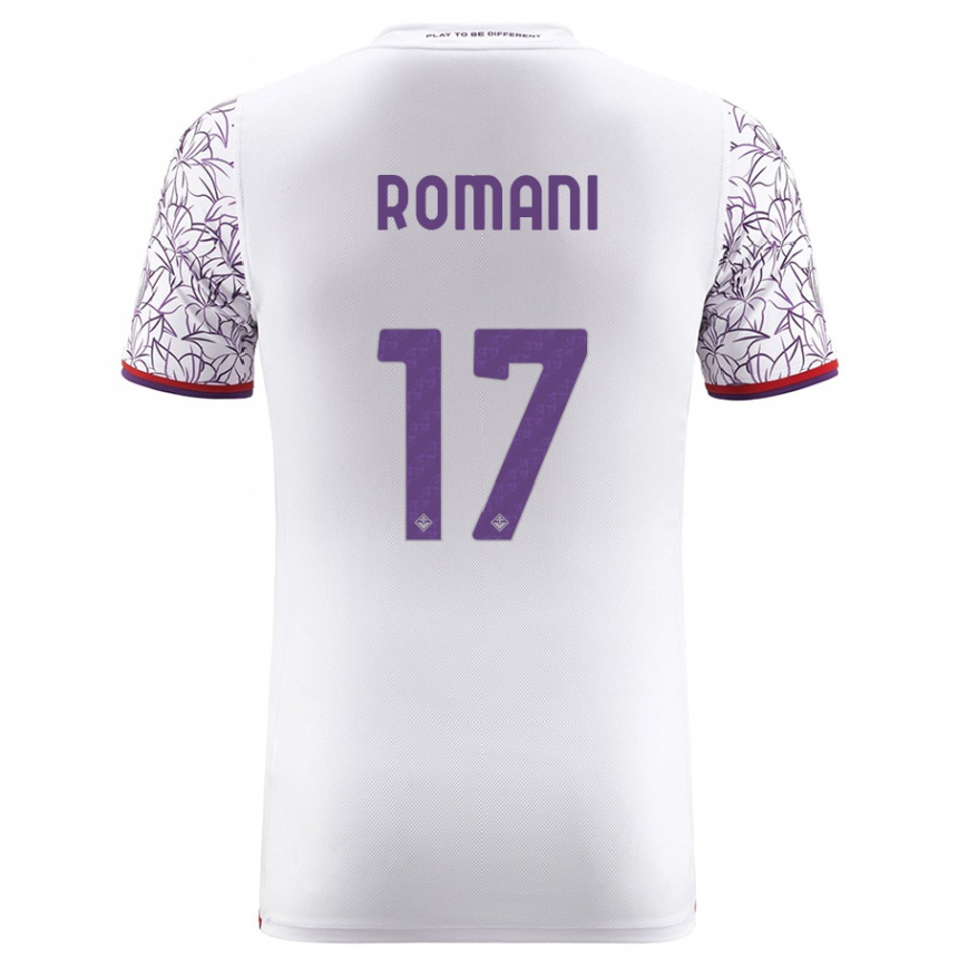 キッズフットボールロレンゾ・ロマーニ#17白アウェイシャツ2023/24ジャージーユニフォーム
