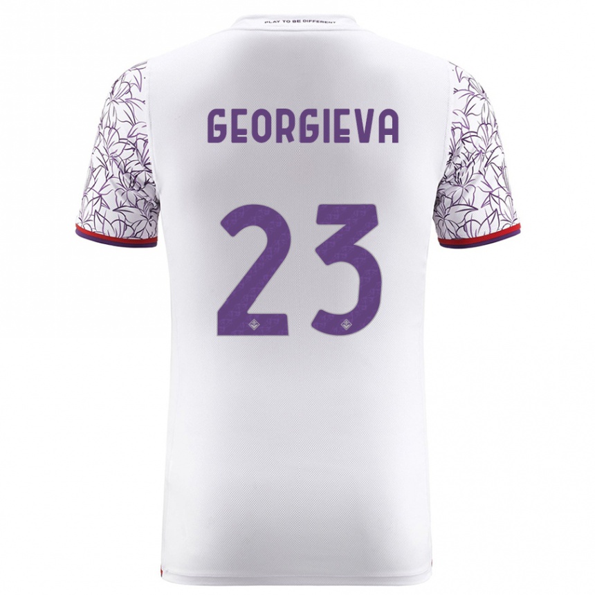 キッズフットボールマリーナ・ゲオルギエヴァ#23白アウェイシャツ2023/24ジャージーユニフォーム
