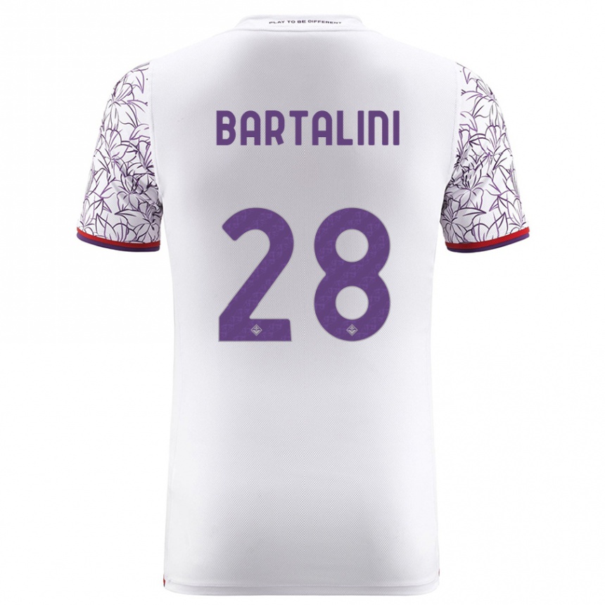キッズフットボールヴィオラ・バルタリーニ#28白アウェイシャツ2023/24ジャージーユニフォーム