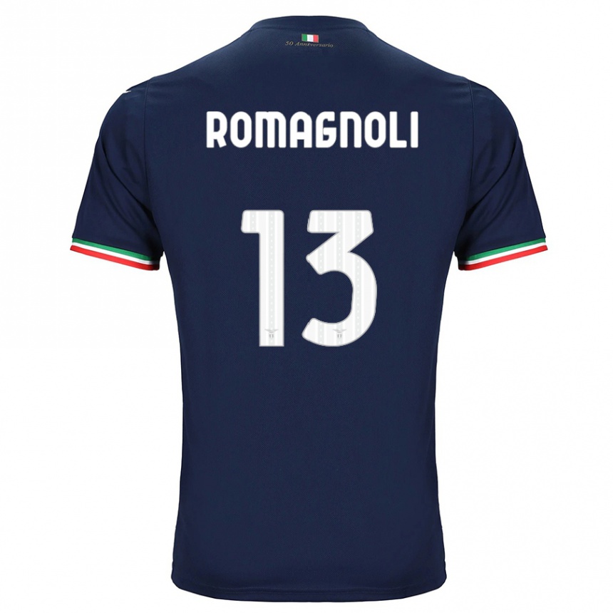 キッズフットボールアレッシオ・ロマニョーリ#13ネイビーアウェイシャツ2023/24ジャージーユニフォーム
