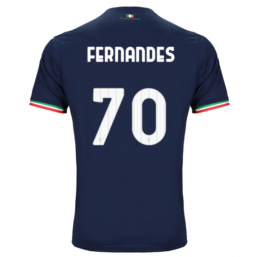 キッズフットボールサナ・フェルナンデス#70ネイビーアウェイシャツ2023/24ジャージーユニフォーム