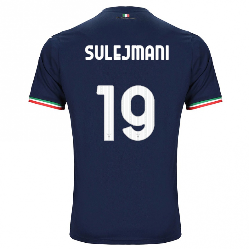 キッズフットボールフラビオ・スレイマニ#19ネイビーアウェイシャツ2023/24ジャージーユニフォーム