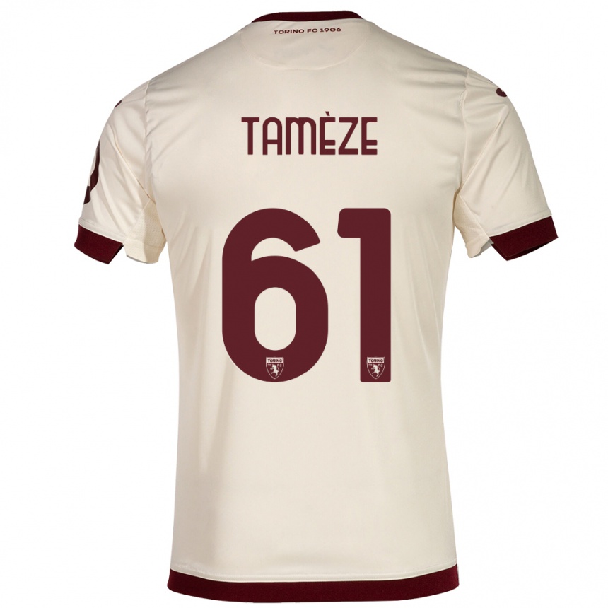 キッズフットボールアドリアン・タメゼ#61シャンパンアウェイシャツ2023/24ジャージーユニフォーム