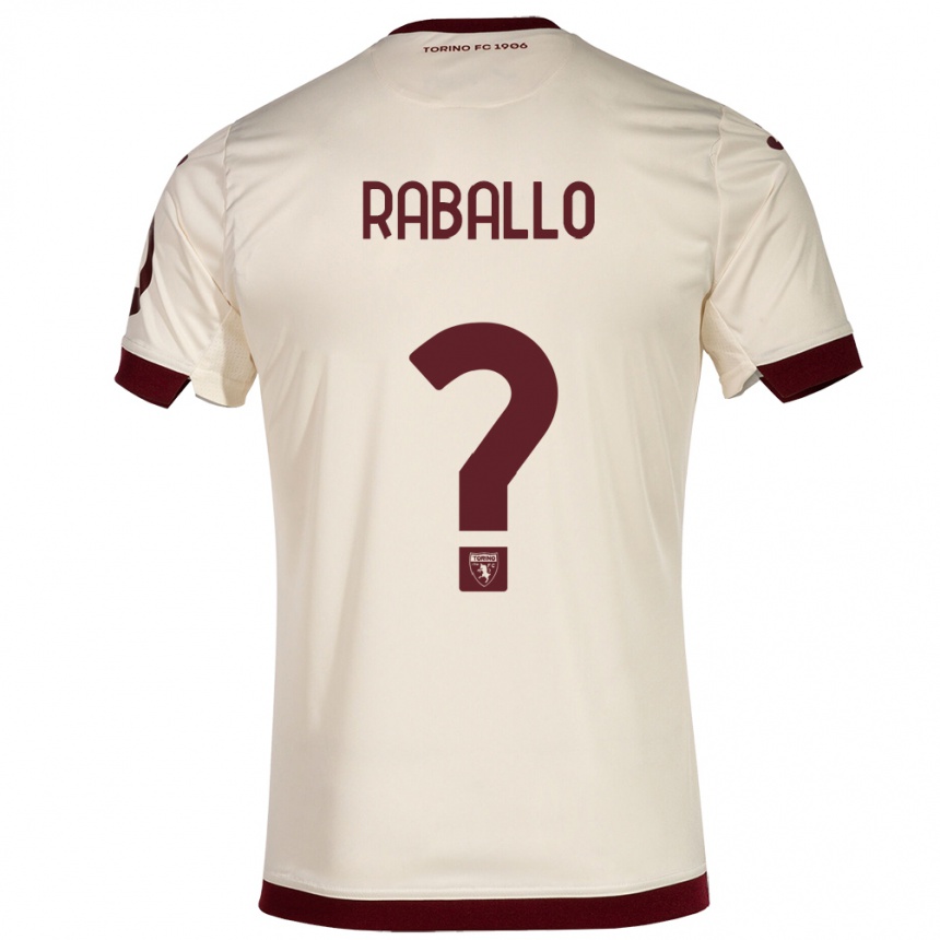 キッズフットボールアレッシオ・ラバロ#0シャンパンアウェイシャツ2023/24ジャージーユニフォーム