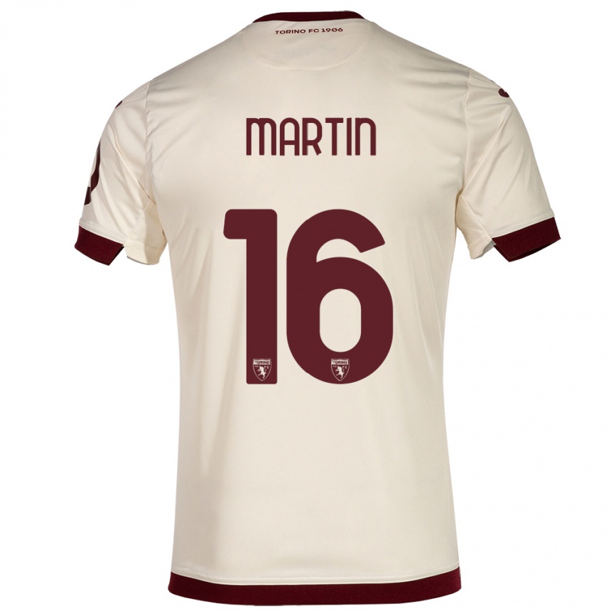 キッズフットボールフランチェスカ・マーティン#16シャンパンアウェイシャツ2023/24ジャージーユニフォーム