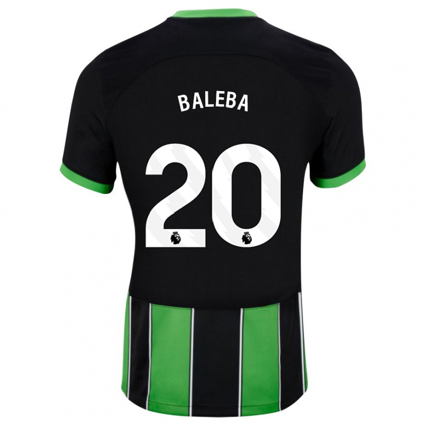 キッズフットボールカルロス・バレバ#20ブラックグリーンアウェイシャツ2023/24ジャージーユニフォーム