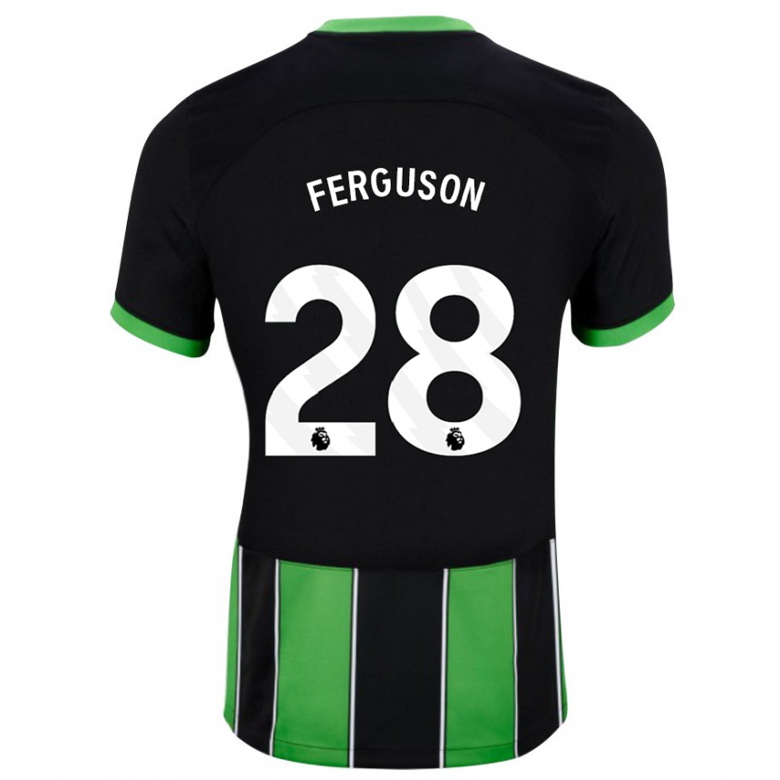 キッズフットボールエヴァン・ファーガソン#28ブラックグリーンアウェイシャツ2023/24ジャージーユニフォーム