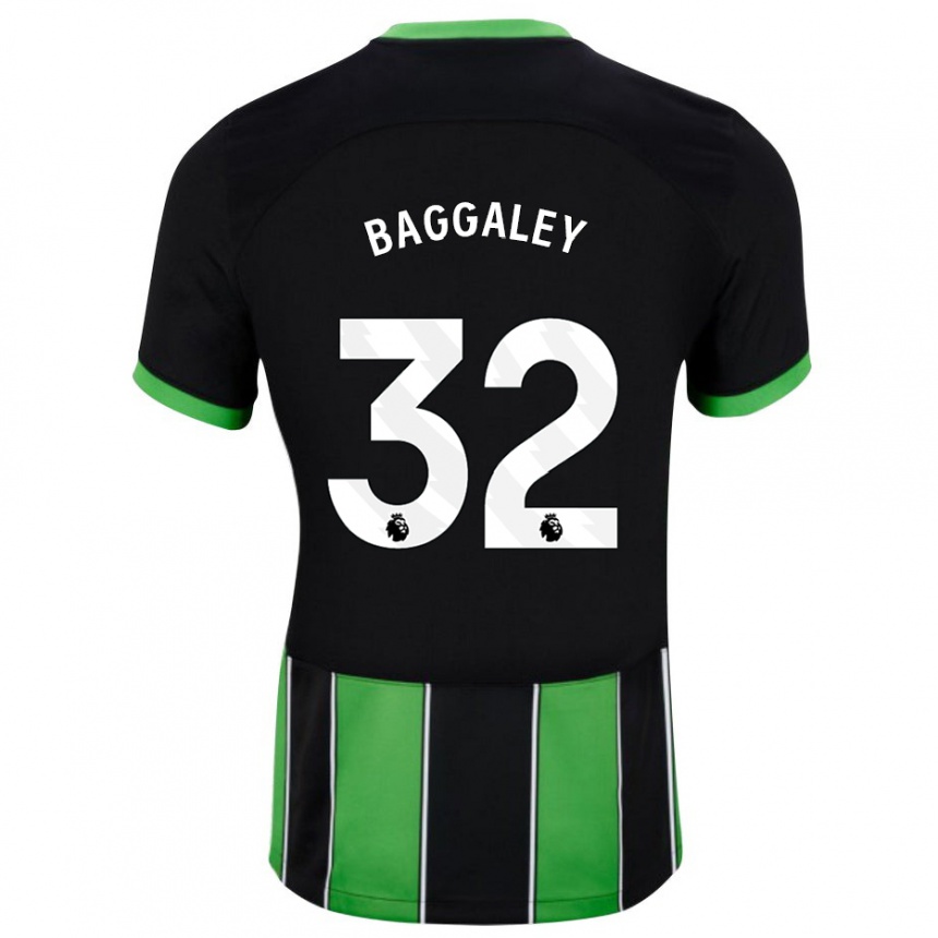 キッズフットボールソフィー・バガリー#32ブラックグリーンアウェイシャツ2023/24ジャージーユニフォーム