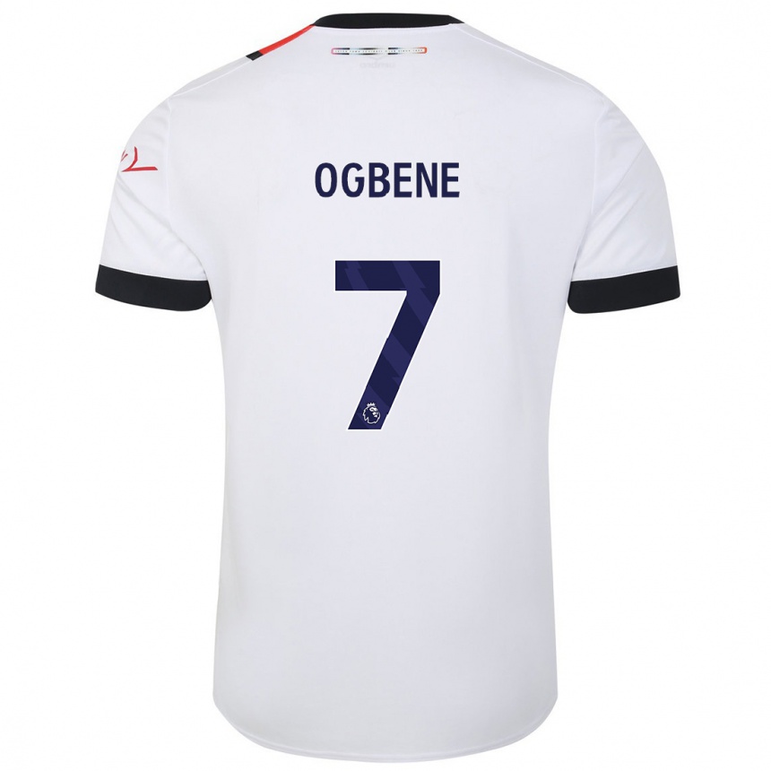 キッズフットボールチドジー・オグベネ#7白アウェイシャツ2023/24ジャージーユニフォーム