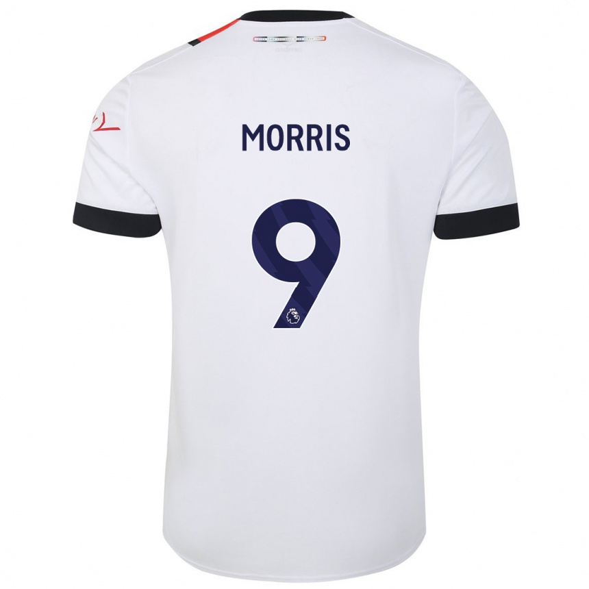 キッズフットボールカールトン・モリス#9白アウェイシャツ2023/24ジャージーユニフォーム