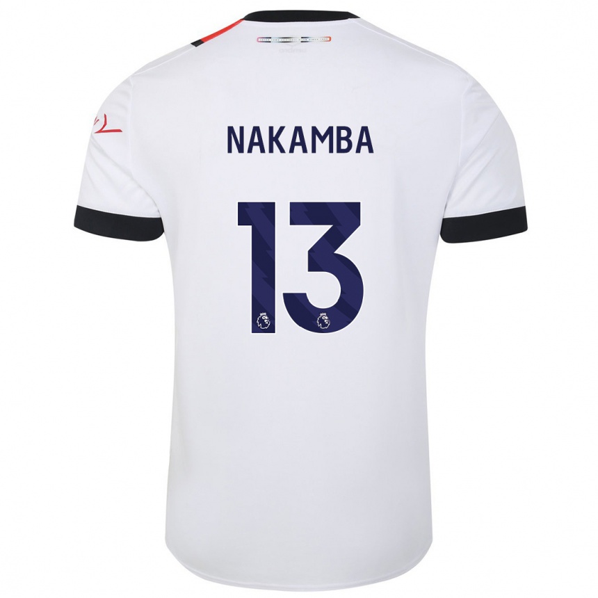 キッズフットボールマーヴェラス・ナカンバ#13白アウェイシャツ2023/24ジャージーユニフォーム