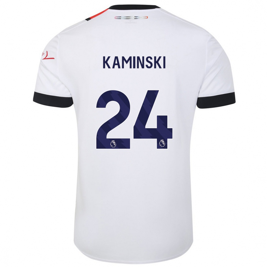 キッズフットボールトーマス・カミンスキ#24白アウェイシャツ2023/24ジャージーユニフォーム