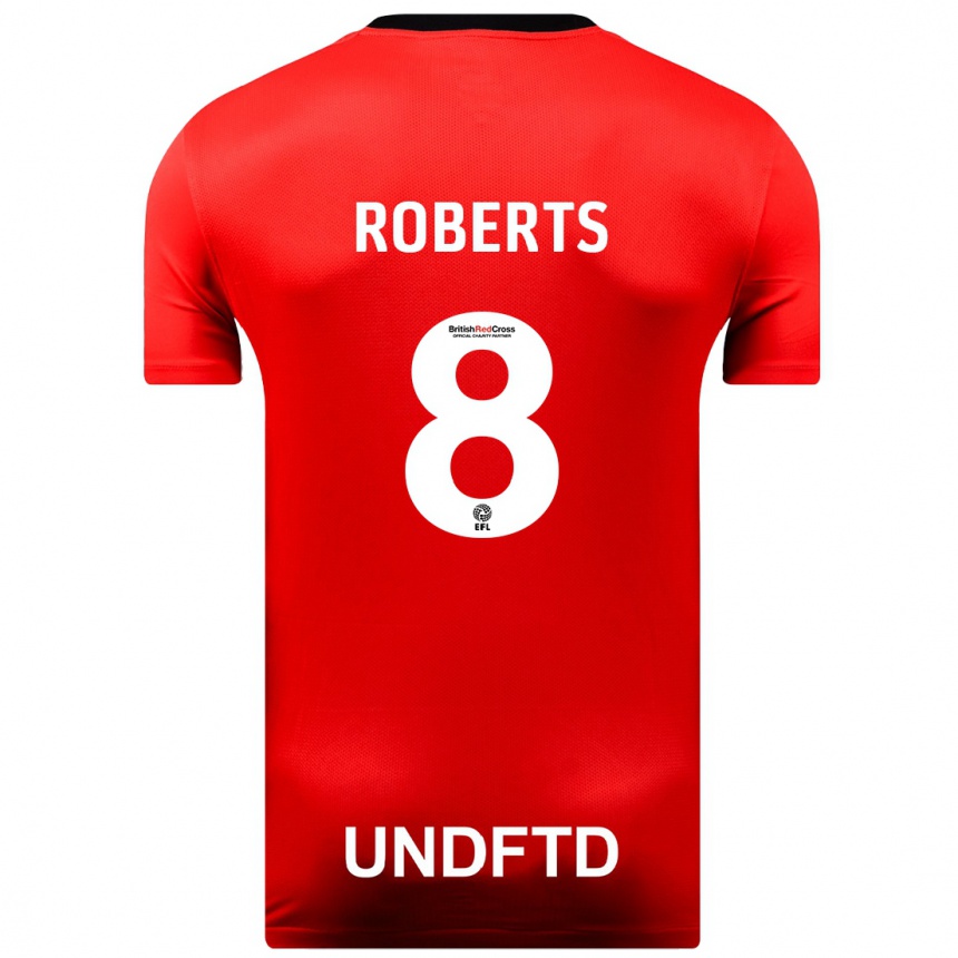 キッズフットボールタイラー・ロバーツ#8赤アウェイシャツ2023/24ジャージーユニフォーム