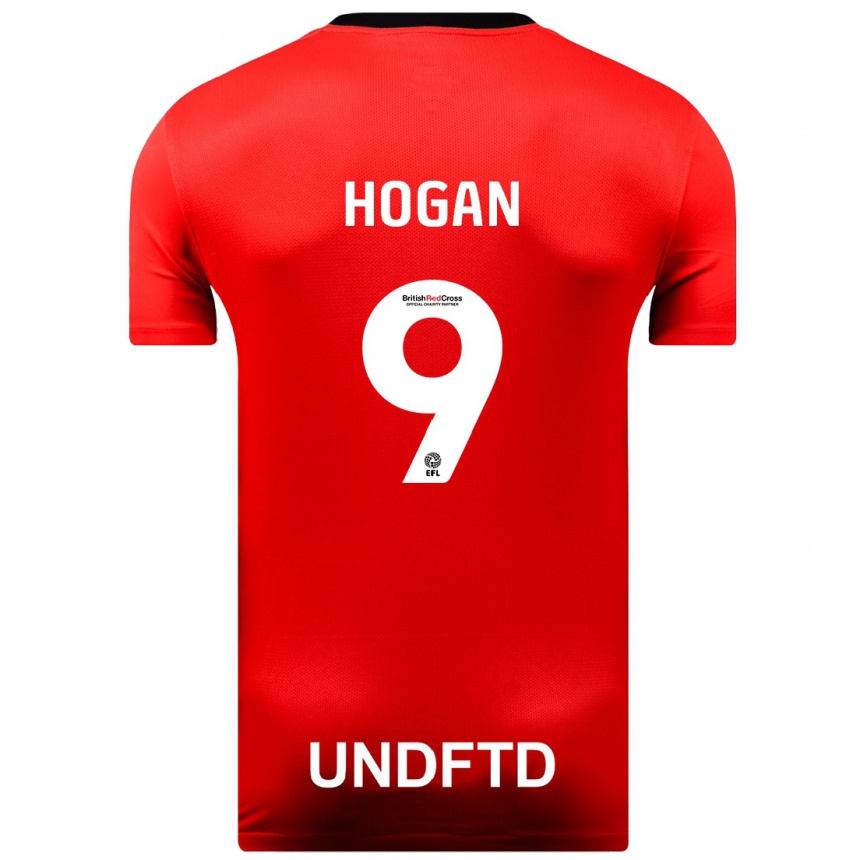 キッズフットボールスコット・ホーガン#9赤アウェイシャツ2023/24ジャージーユニフォーム