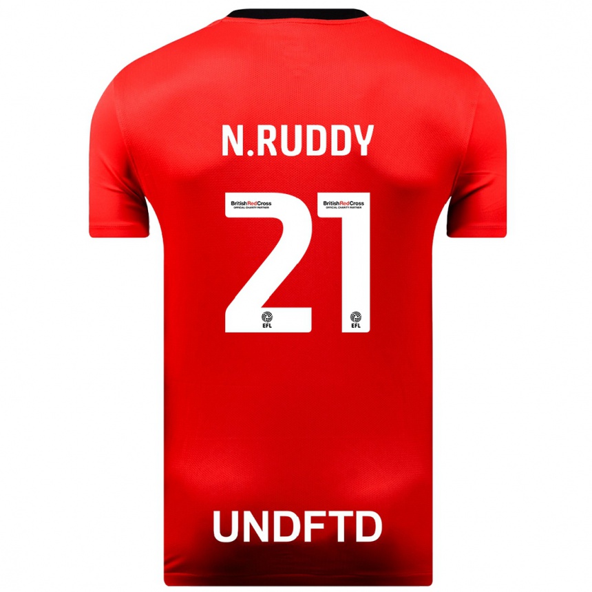 キッズフットボールジョン・ラディ#21赤アウェイシャツ2023/24ジャージーユニフォーム