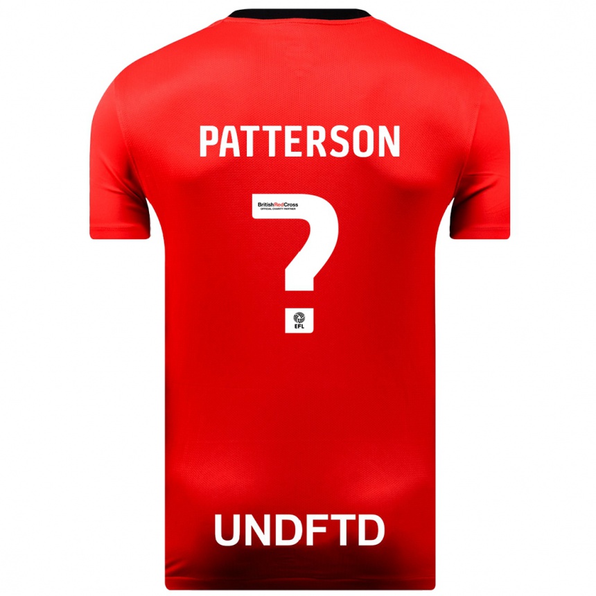 キッズフットボールリコ・パターソン#0赤アウェイシャツ2023/24ジャージーユニフォーム