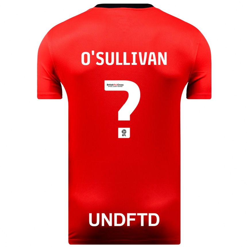キッズフットボールウィリアム・S・オサリバン #0赤アウェイシャツ2023/24ジャージーユニフォーム