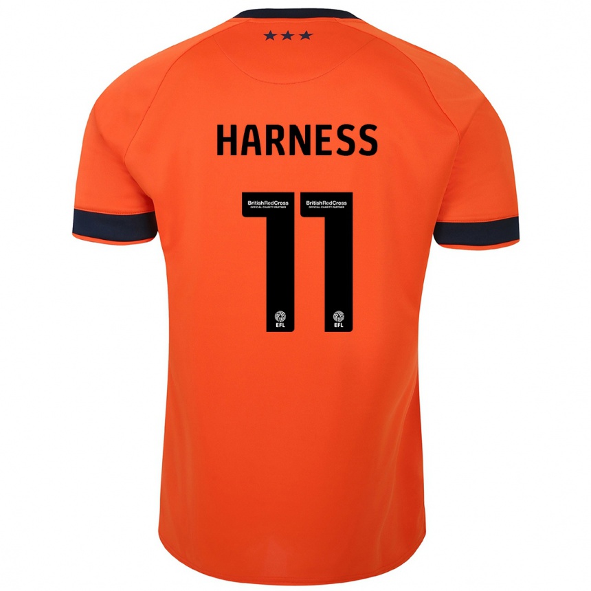 キッズフットボールマーカス・ハーネス#11オレンジアウェイシャツ2023/24ジャージーユニフォーム