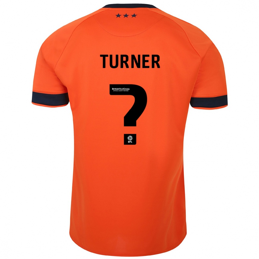 キッズフットボールスティーブン・ターナー#0オレンジアウェイシャツ2023/24ジャージーユニフォーム