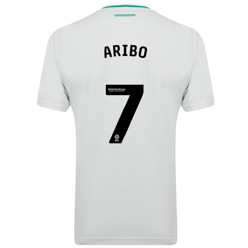 キッズフットボールジョー・アリボ#7白アウェイシャツ2023/24ジャージーユニフォーム