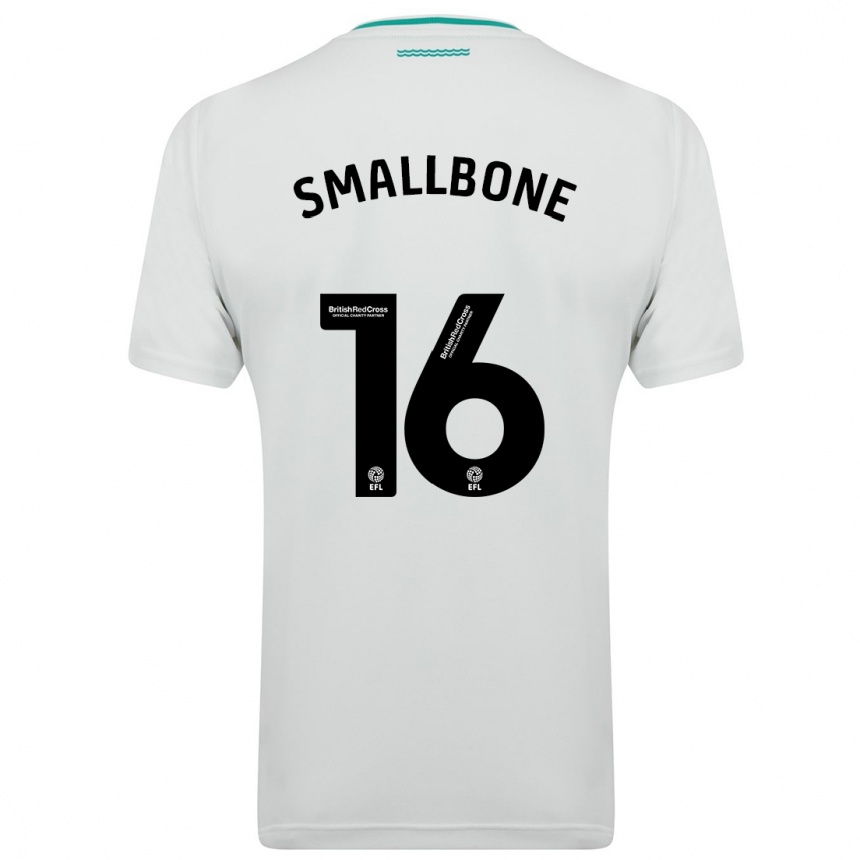 キッズフットボールウィル・スモールボーン#16白アウェイシャツ2023/24ジャージーユニフォーム