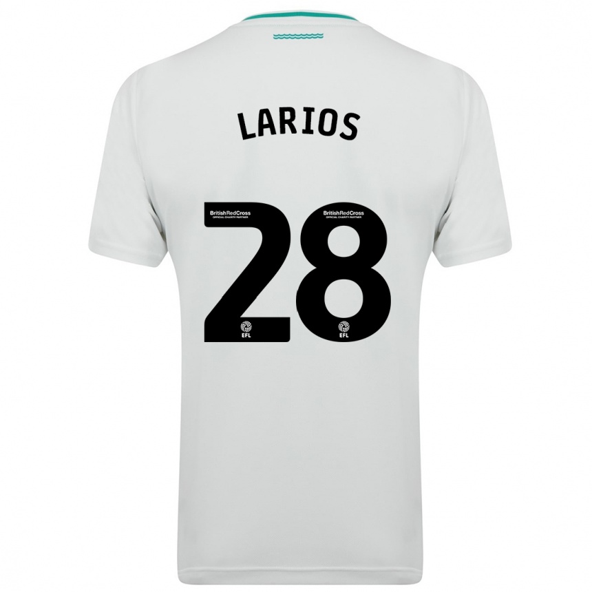 キッズフットボールフアン・ラリオス#28白アウェイシャツ2023/24ジャージーユニフォーム
