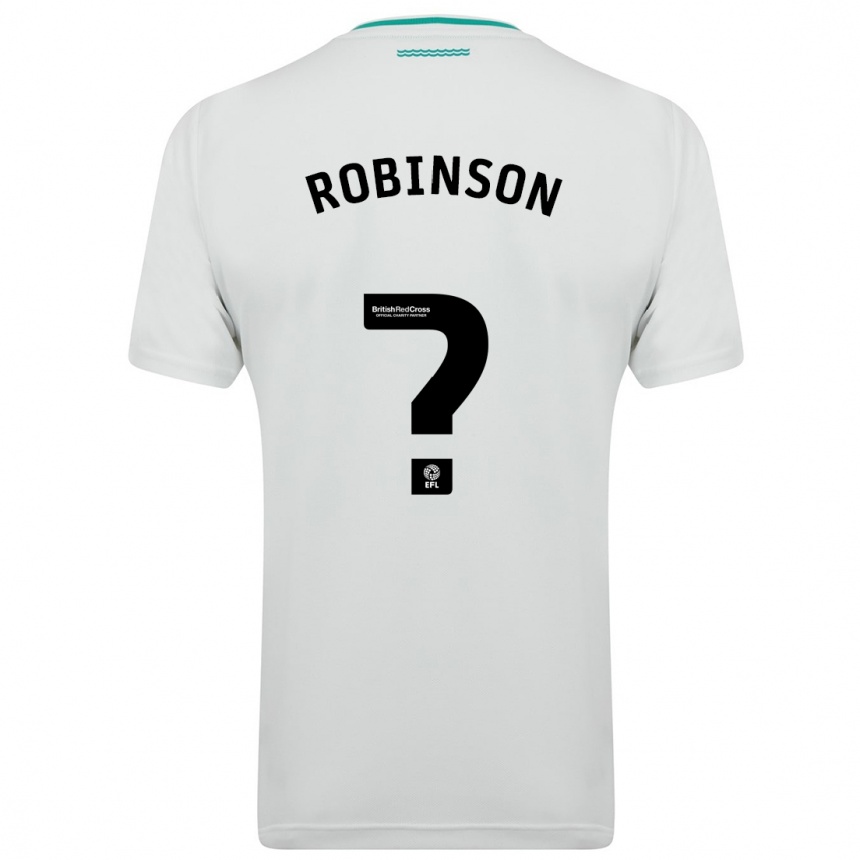 キッズフットボールジェイ・ロビンソン#0白アウェイシャツ2023/24ジャージーユニフォーム