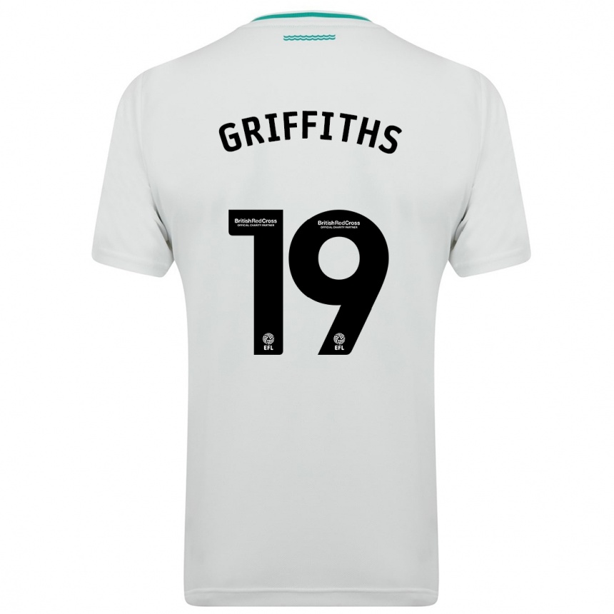 キッズフットボールアリス・グリフィス#19白アウェイシャツ2023/24ジャージーユニフォーム