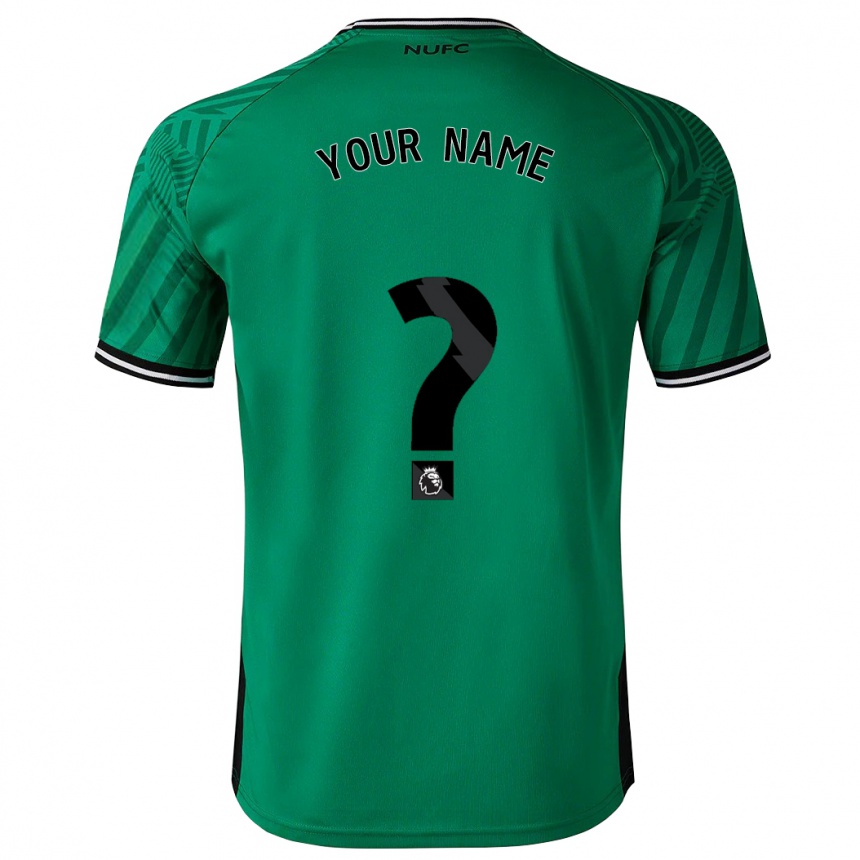 キッズフットボールあなたの名前#0緑アウェイシャツ2023/24ジャージーユニフォーム