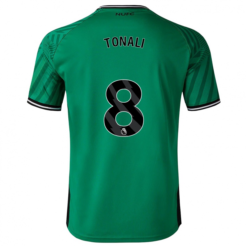 キッズフットボールサンドロ・トナーリ#8緑アウェイシャツ2023/24ジャージーユニフォーム