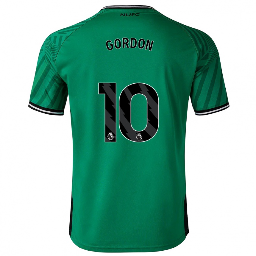 キッズフットボールアンソニー・ゴードン#10緑アウェイシャツ2023/24ジャージーユニフォーム