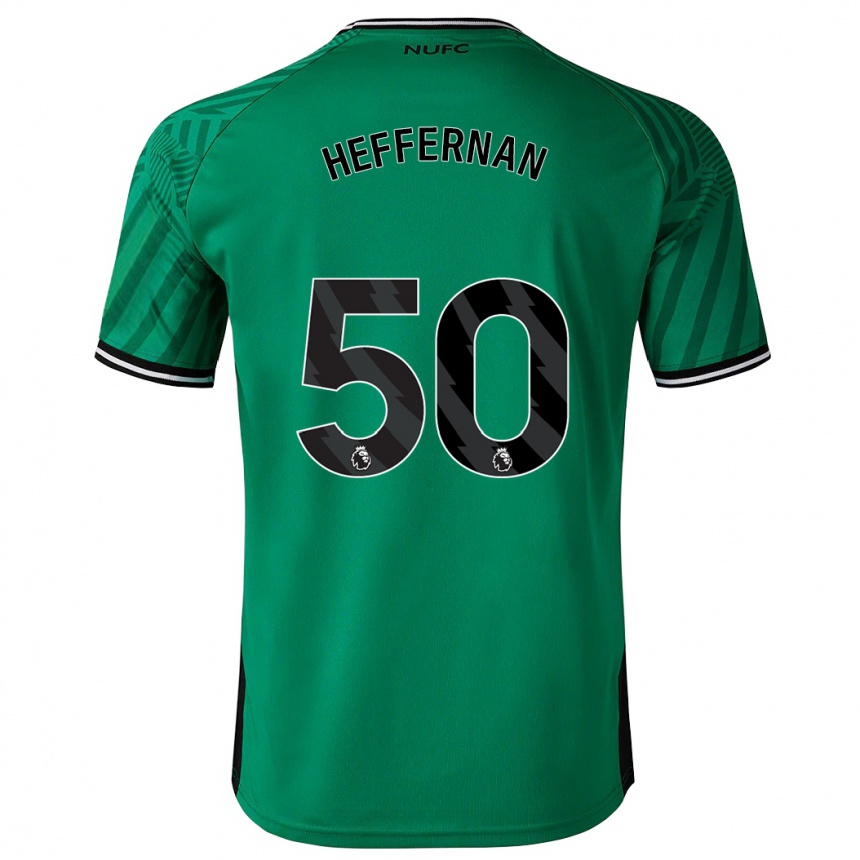 キッズフットボールカハル・ヘファーナン#50緑アウェイシャツ2023/24ジャージーユニフォーム