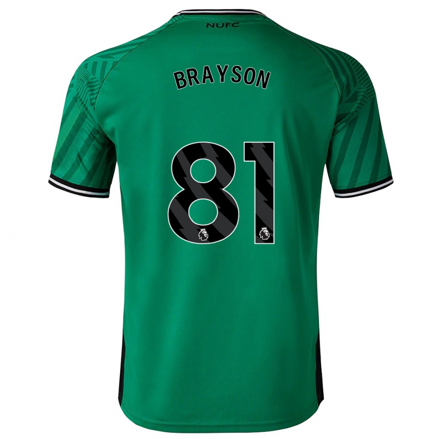 キッズフットボールジョー・ブライソン#81緑アウェイシャツ2023/24ジャージーユニフォーム
