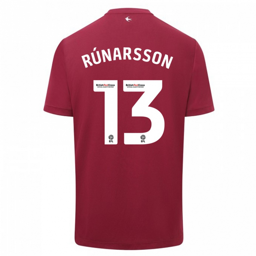 キッズフットボールルーナル・アレックス・ルーナルソン#13赤アウェイシャツ2023/24ジャージーユニフォーム