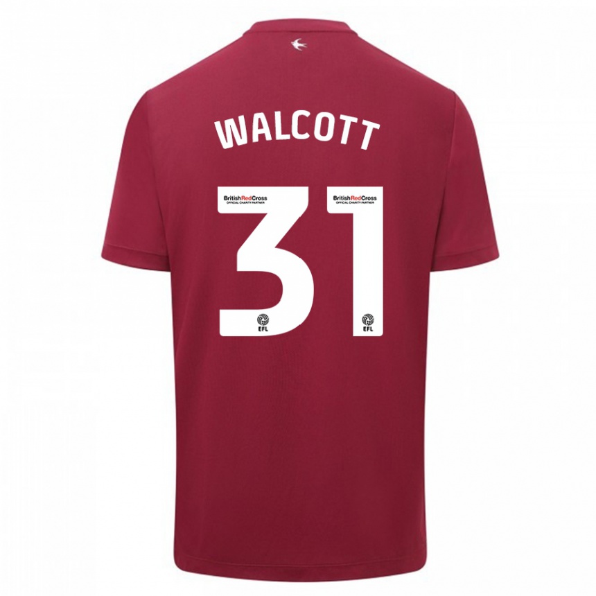 キッズフットボールマラキ・フェーガン・ウォルコット#31赤アウェイシャツ2023/24ジャージーユニフォーム