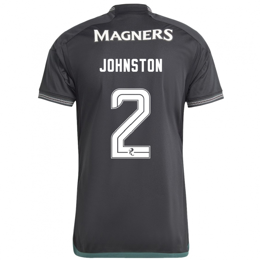 キッズフットボールアリスター・ジョンストン#2黒アウェイシャツ2023/24ジャージーユニフォーム
