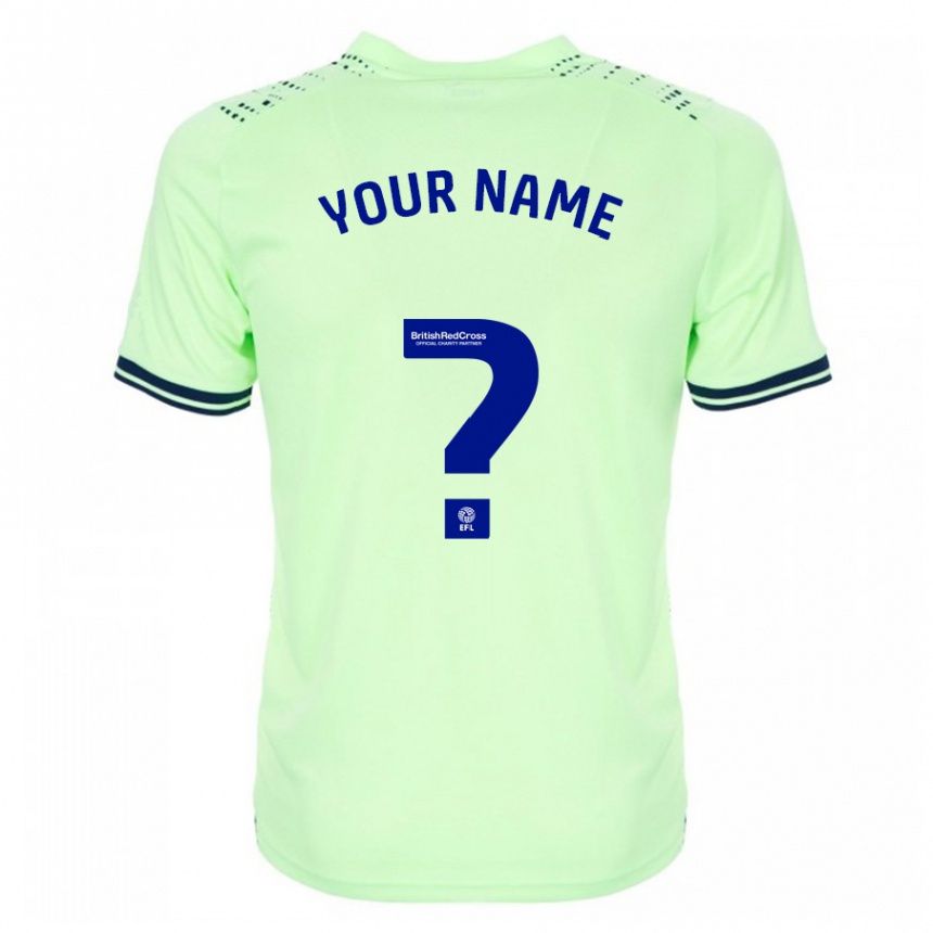 キッズフットボールあなたの名前#0ネイビーアウェイシャツ2023/24ジャージーユニフォーム