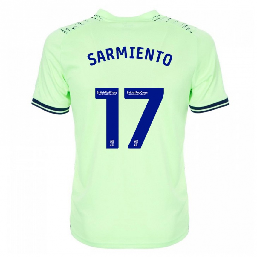 キッズフットボールジェレミー・サルミエント#17ネイビーアウェイシャツ2023/24ジャージーユニフォーム