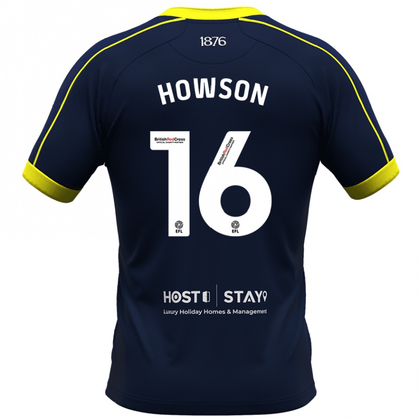 キッズフットボールジョニー・ハウソン#16ネイビーアウェイシャツ2023/24ジャージーユニフォーム