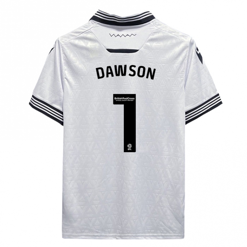キッズフットボールキャメロン・ドーソン#1白アウェイシャツ2023/24ジャージーユニフォーム