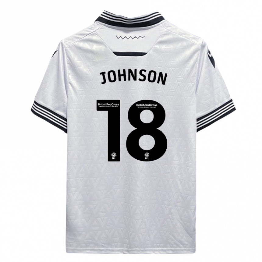 キッズフットボールマーヴィン・ジョンソン#18白アウェイシャツ2023/24ジャージーユニフォーム
