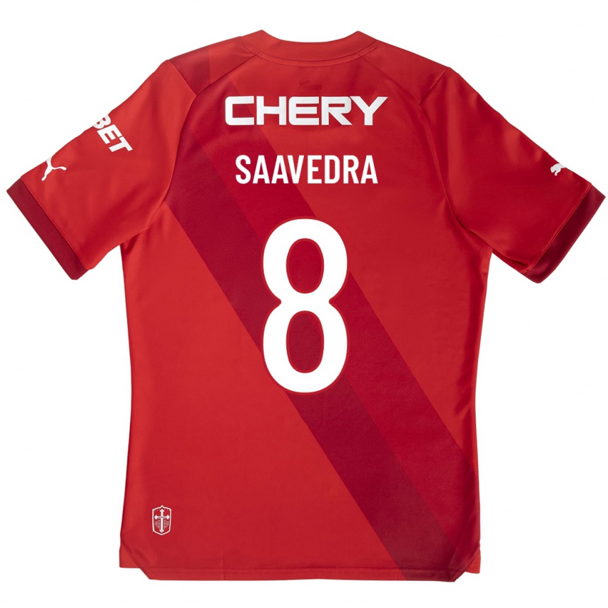 キッズフットボールイグナシオ・サアベドラ#8赤アウェイシャツ2023/24ジャージーユニフォーム