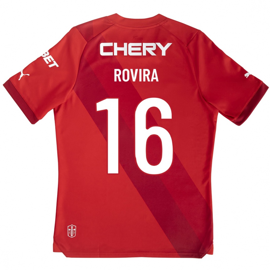 キッズフットボールブライアン・ロビラ#16赤アウェイシャツ2023/24ジャージーユニフォーム